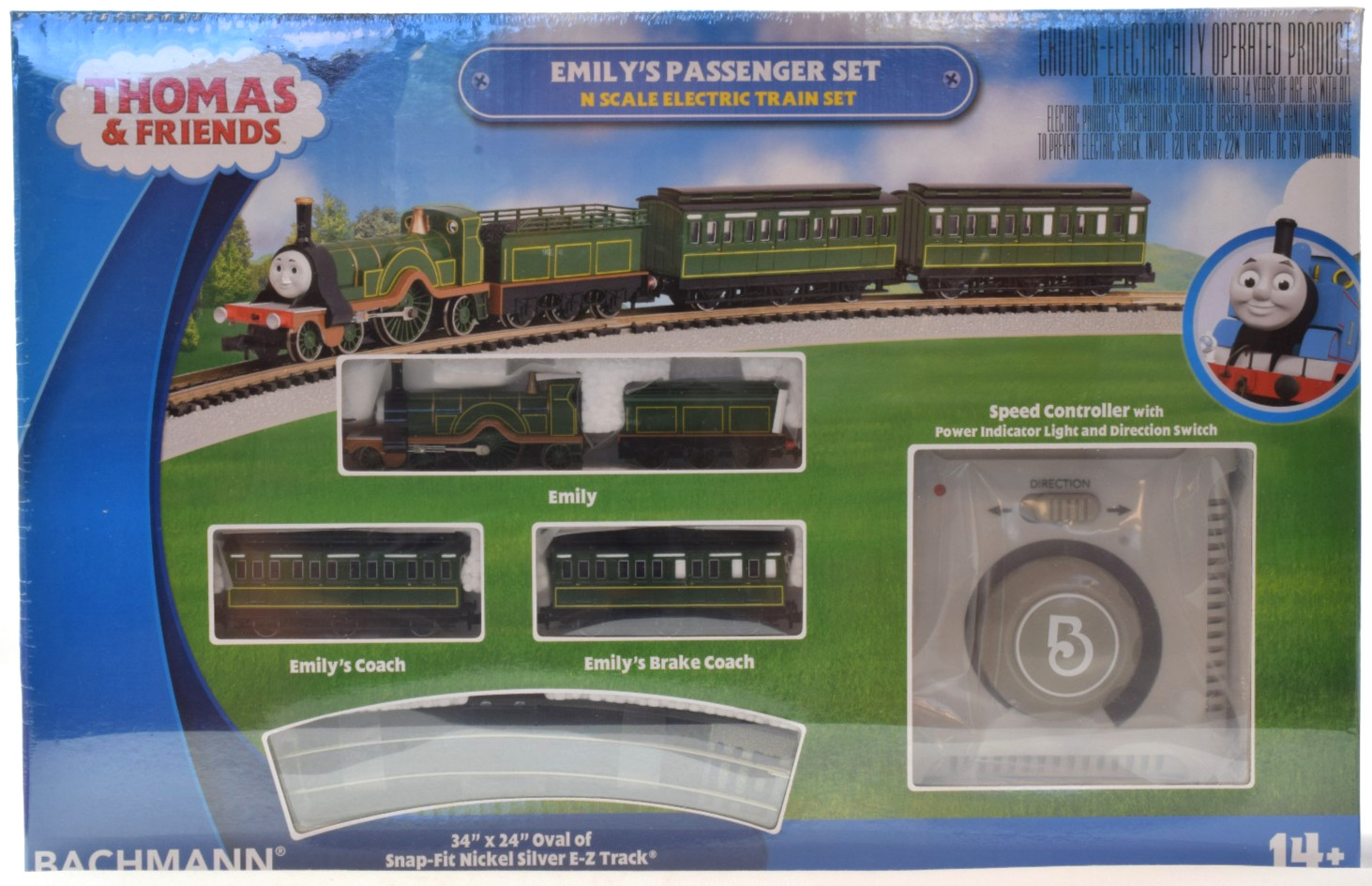 Bachmann Thomas & Friends Emily’s Passenger Set N Scale Electric Train Set 24031