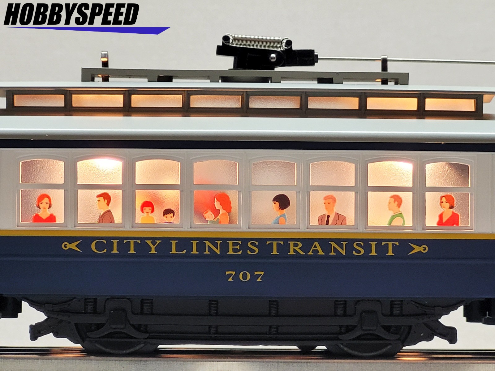 MTH RAILKING CITY LINES TRANSIT BUMP N GO TROLLEY O GAUGE street car 30-5257 NEW