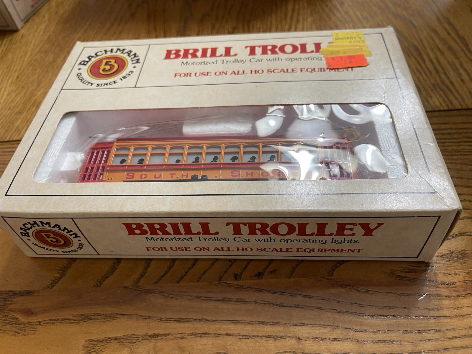 BACHMANN 1312 South Shore Line Brill Trolley w Lights HO Scale NIB Free Ship