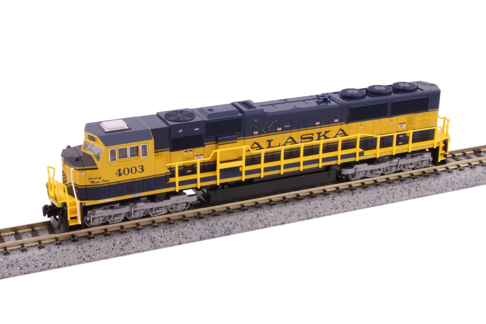N Scale Kato 176-6410 Alaska Railroad SD70M Diesel Locomotive ‘Moose Pass’ #4003