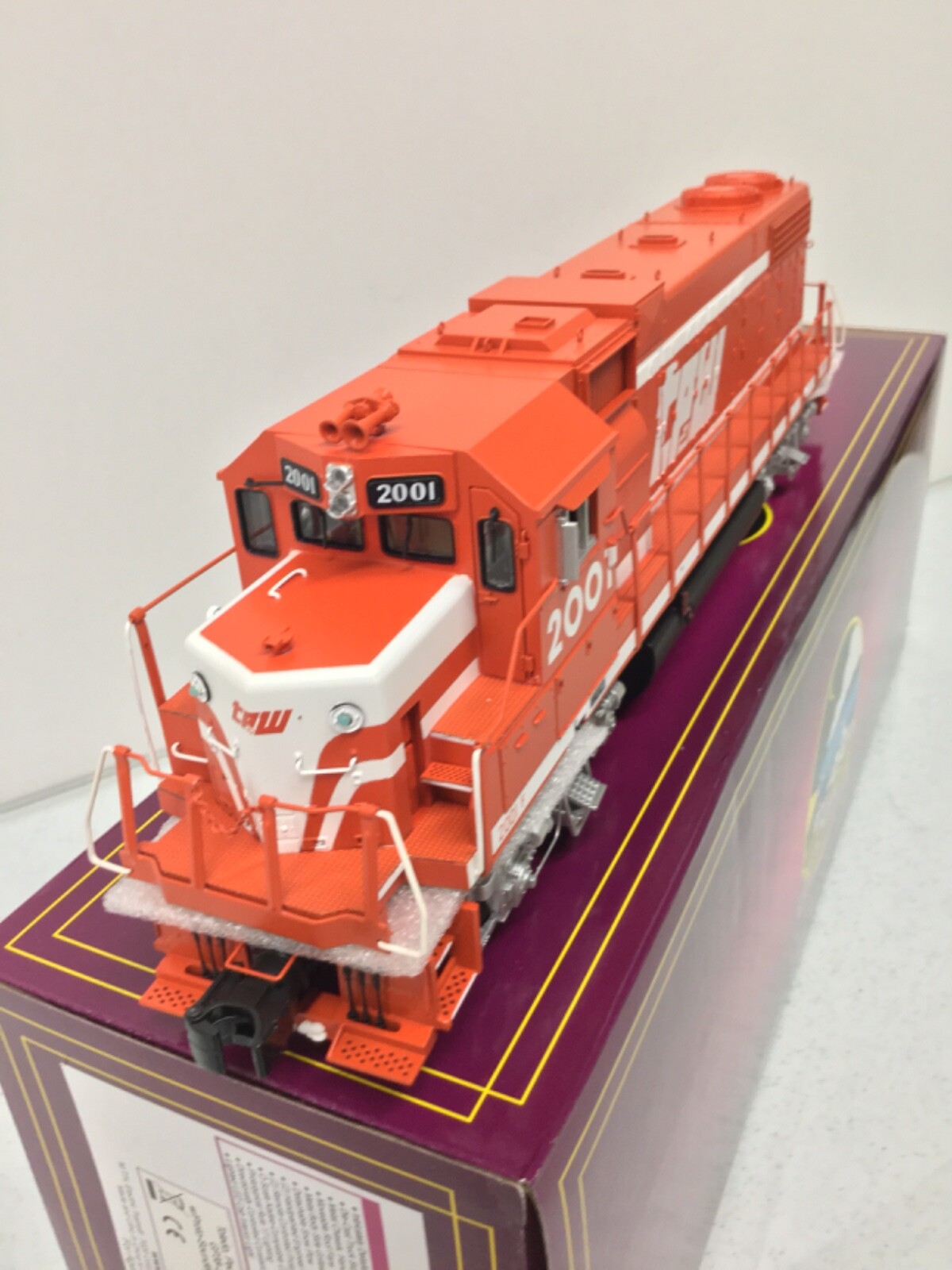 MTH 20-21224-1 Toledo, Peoria & Western GP38-2 Diesel w/PS3 3 Rail O Scale NIB