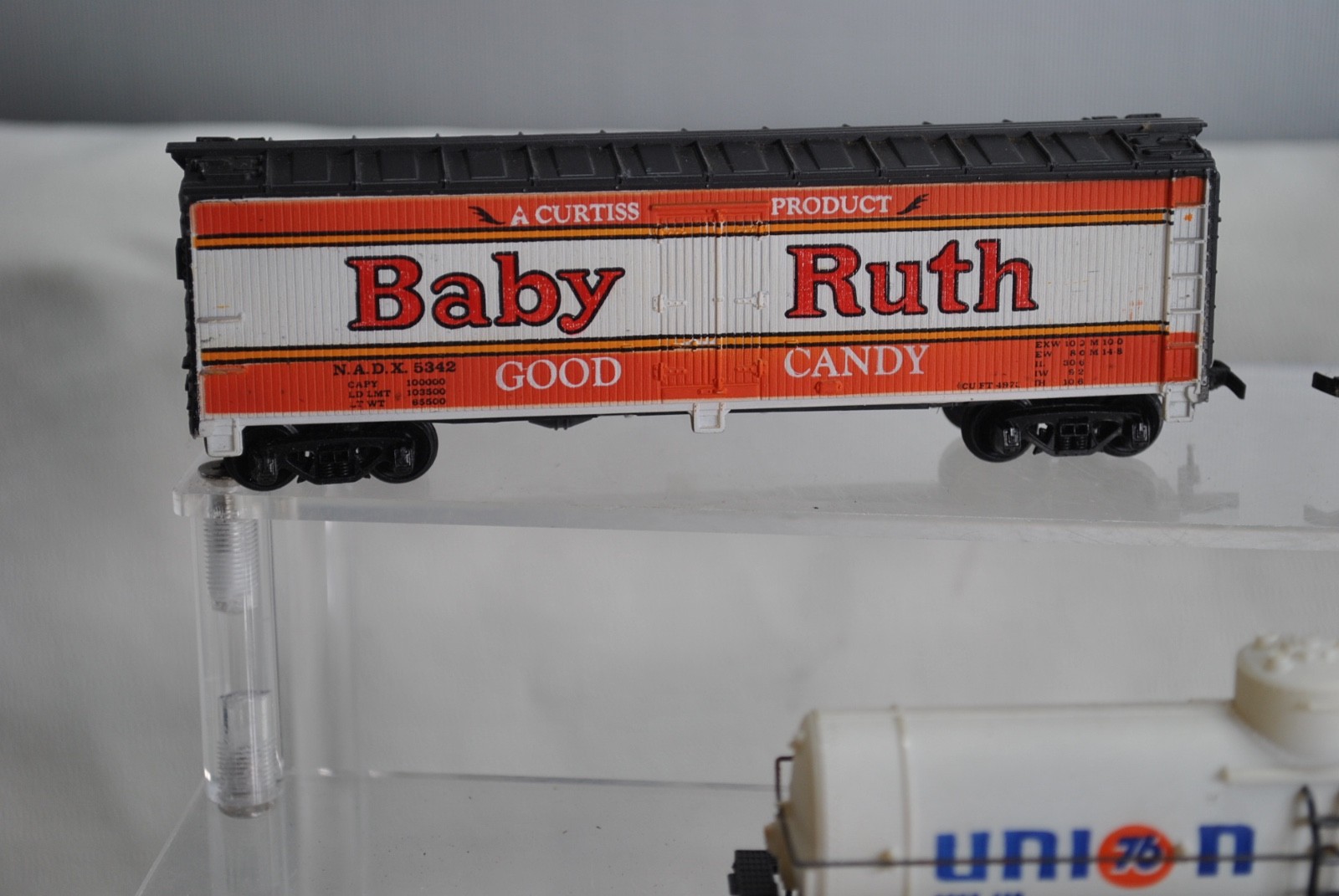 5pc Lot Tyco HO Scale Baby Ruth Union 76 Virginian Hopper Tanker Box Cars