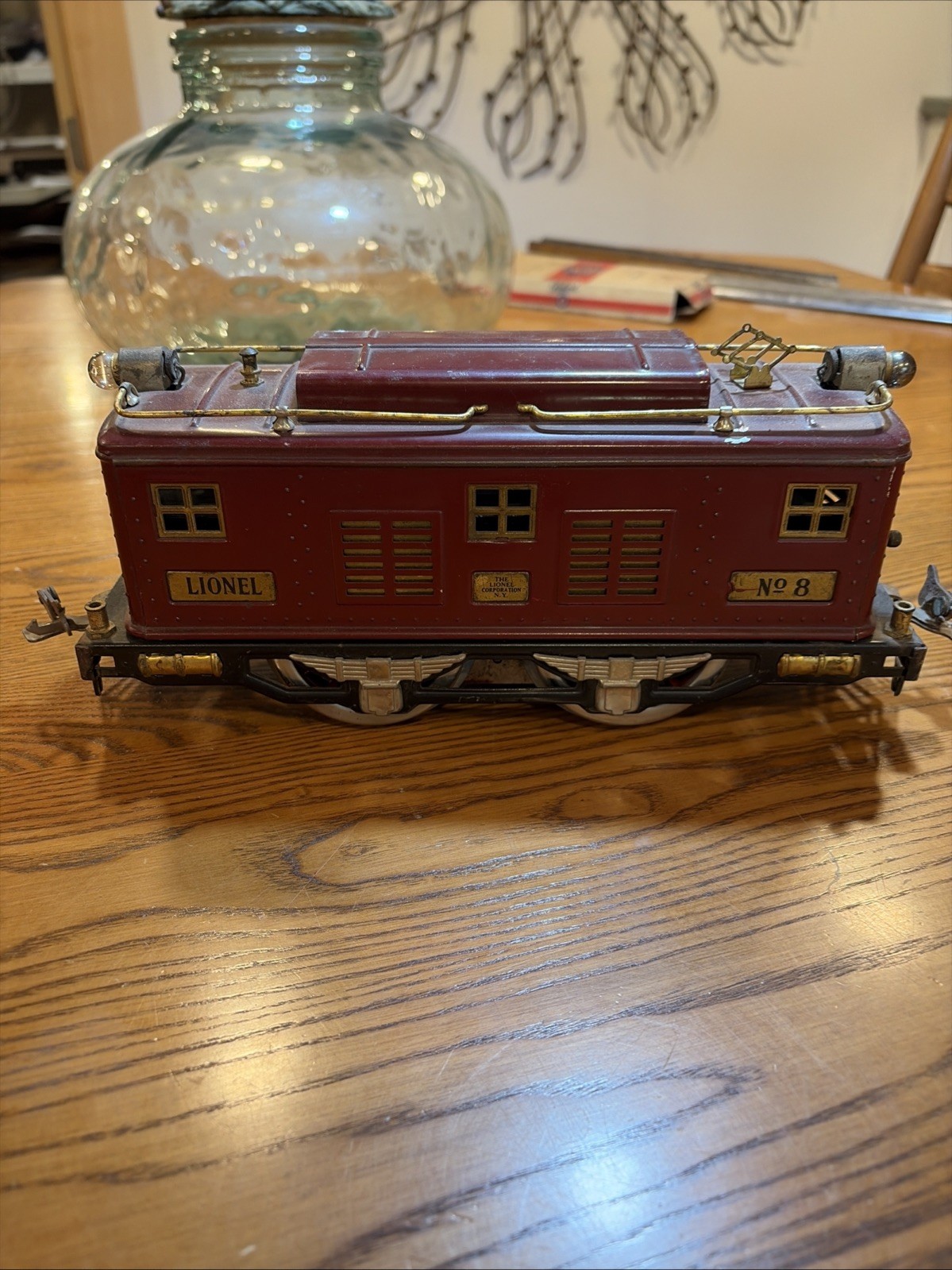 Lionel Prewar #8 Electric Locomotive Maroon Paint 1920,s UNTESTED
