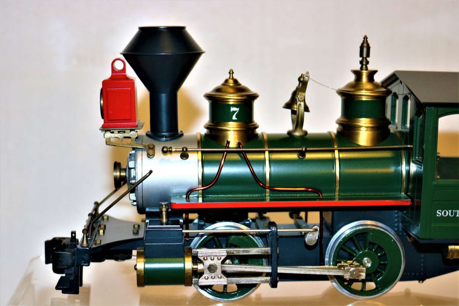 @@@ MINTISH RARE G scale Brass DELTON Southern Pacific GREEN SP 0-4-0 #7 Ser#114