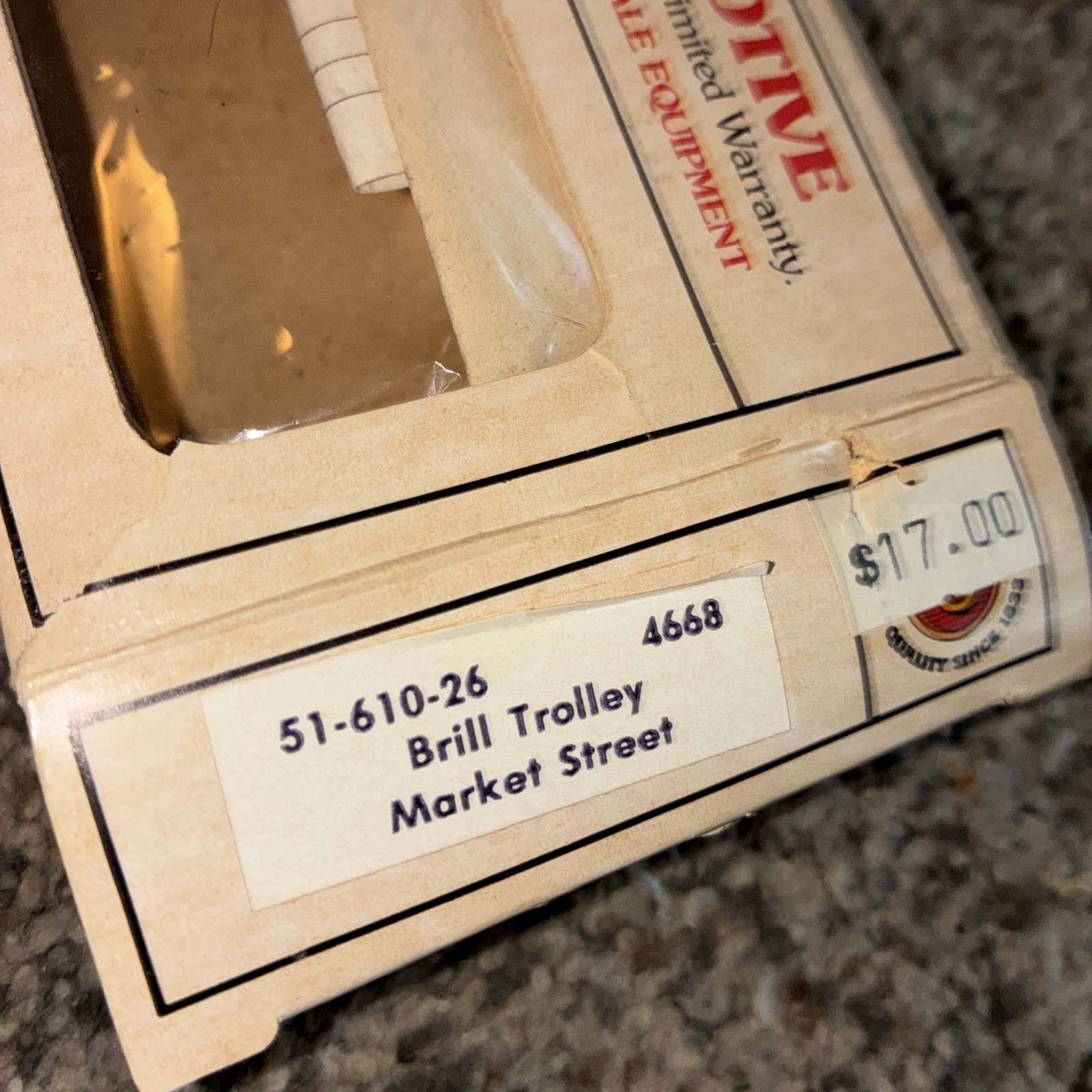 Bachmann 51-610-26 N Scale Market Street Trolley Tested on track