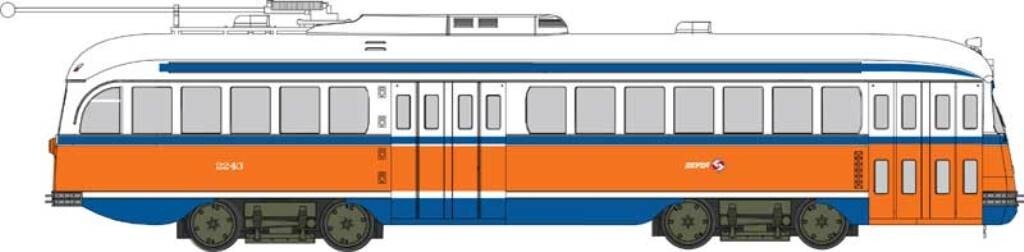 Bowser HO Scale, PCC Car, Philadelphia (SEPTA) Car #2243 Gulf Oil Scheme.