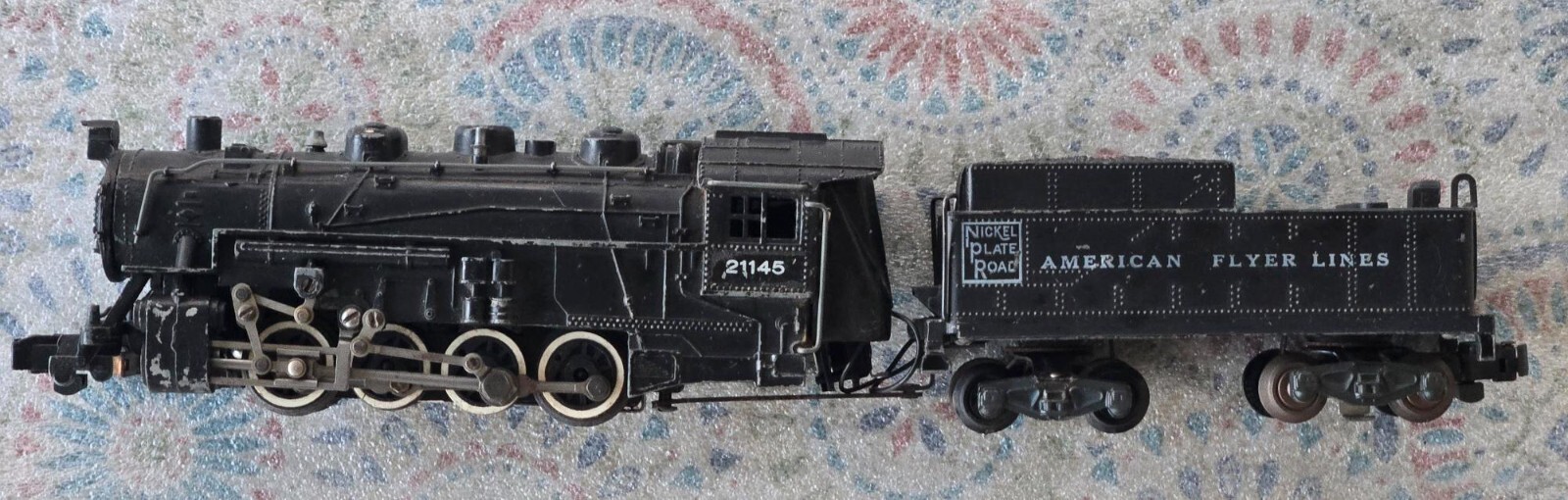 Gilbert American Flyer 21145 0-8-0 NKP Switcher Locomotive &Tender 1958 Serviced