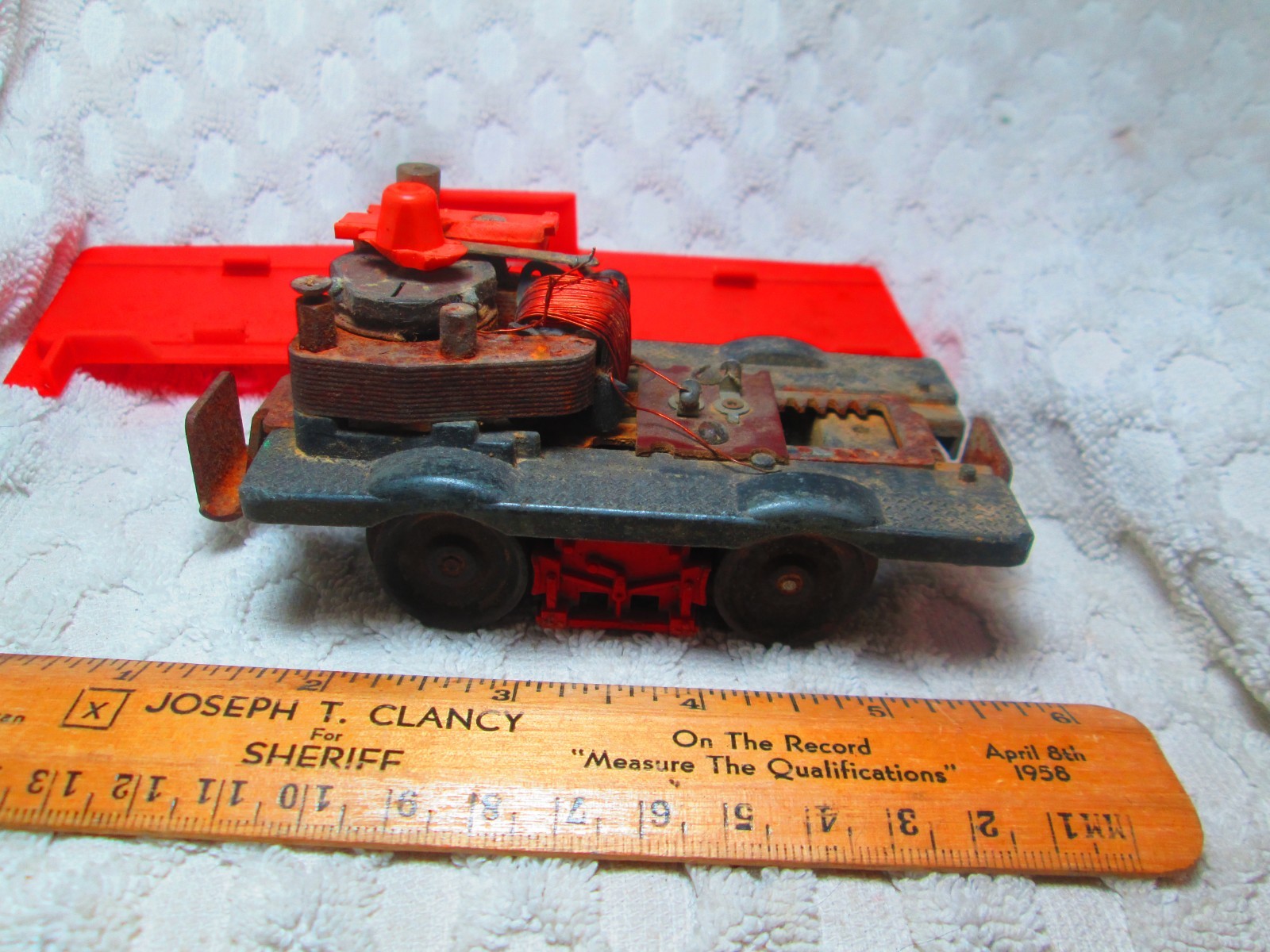 Vtg 0 Gauge Locomotive Motor Unit #4 Lionel? American Flyer? Some orange plastic