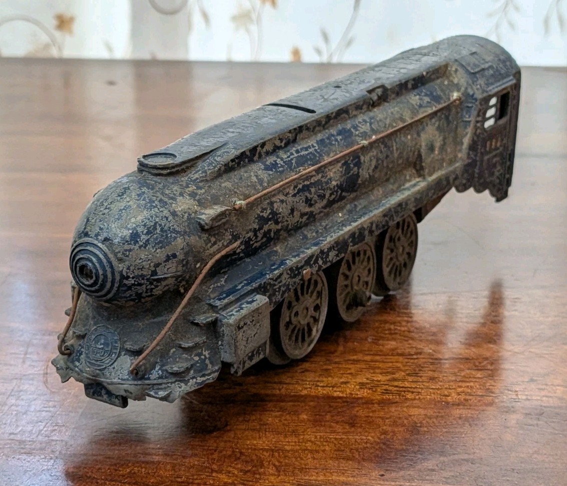 VTG American Flyer #556 Torpedo Steam Locomotive Train Royal Blue Not Working