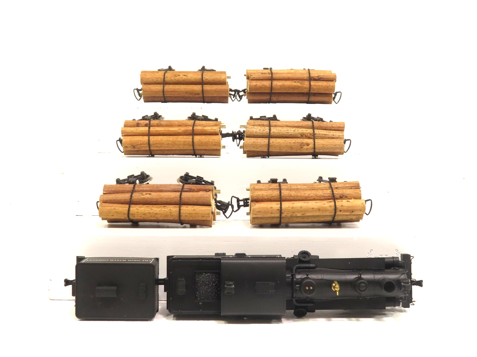 Rivarossi 1569 HO The Ohio Match Co. DC Steam Loco & Log Car Set No Box LN 13205