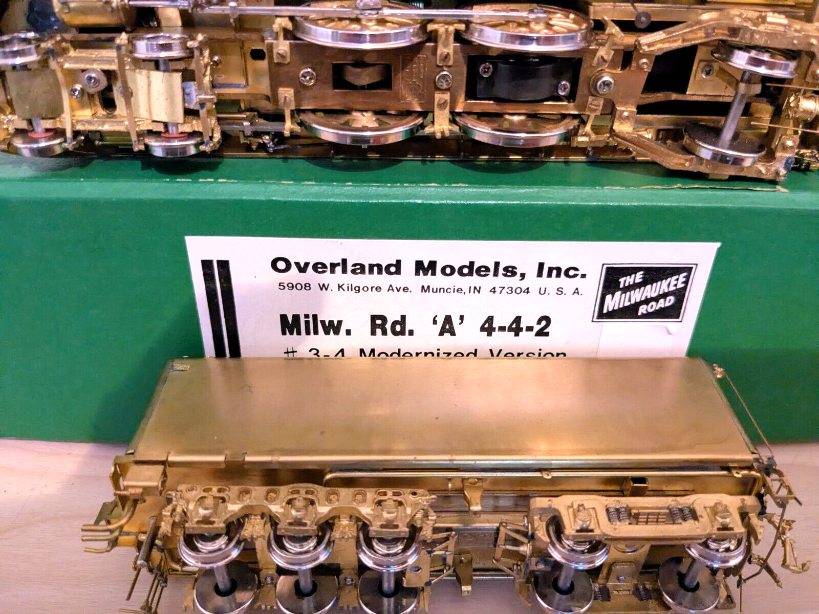 **1 OF 100! OVERLAND BRASS MILW RD CLASS A 4-4-2 #3-4 MODERNIZED HO *”RUNS G@@D!