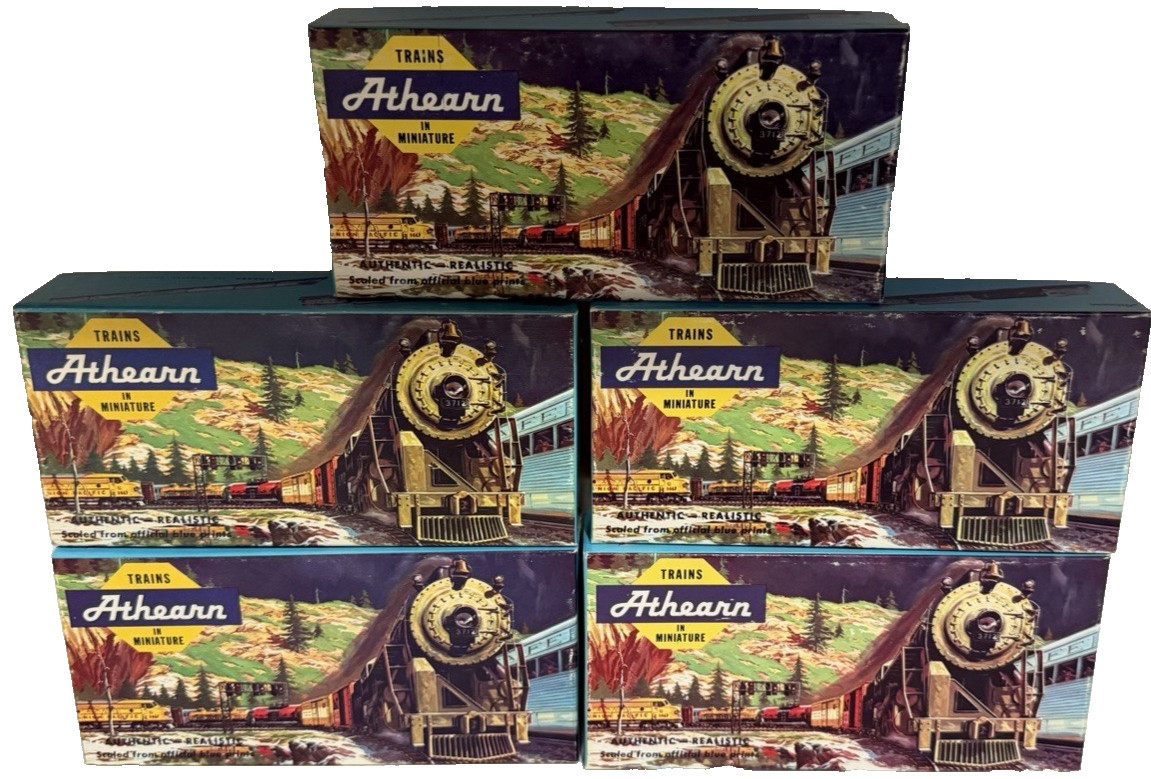 5 Athearn Blue Box HO scale complete Boxcar Flat Tank Gondola + instruction box