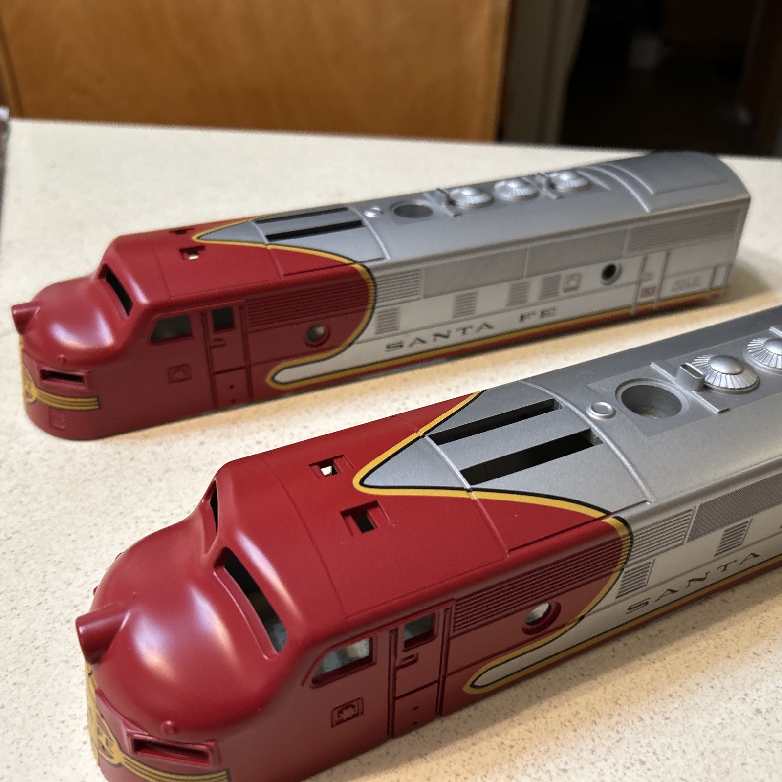 2 Lionel Santa Fe F-3 Diesel O Gauge Shell Only Red And Silver LLC New Nice
