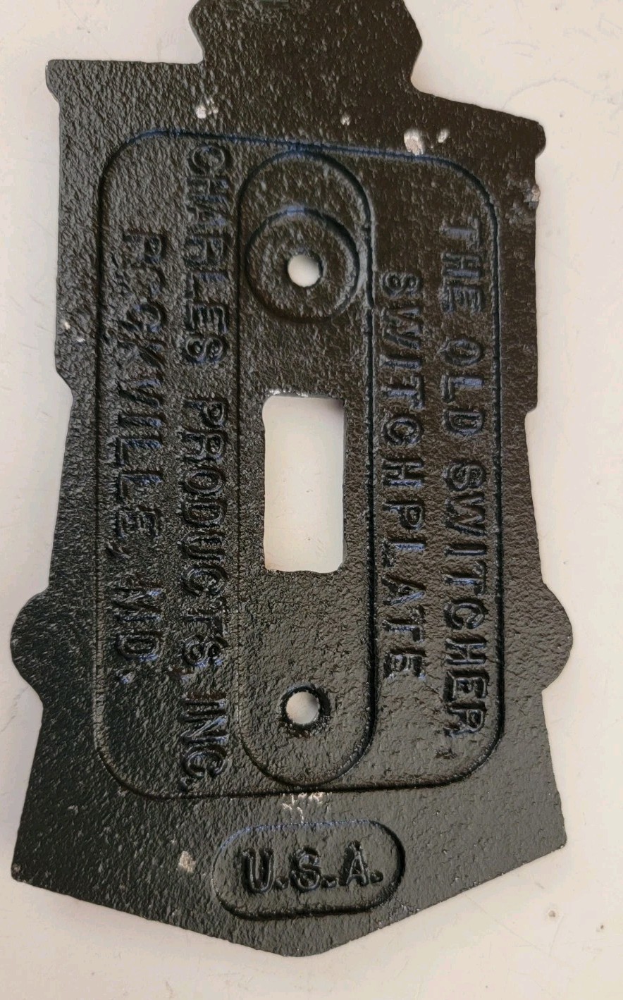 Vintage Cast Iron Steam Train Engine “The Old Switcher” Light Switch Plate Cover