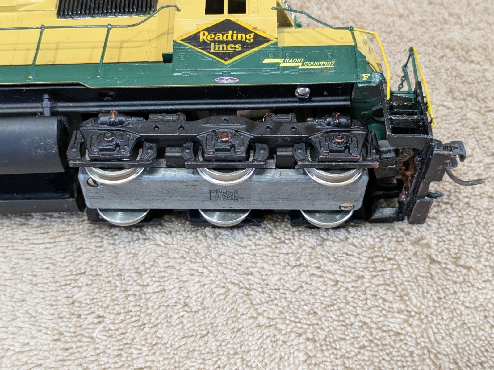 Alco HO Brass Model D-130 SD-45 Locomotive Painted Reading #7610