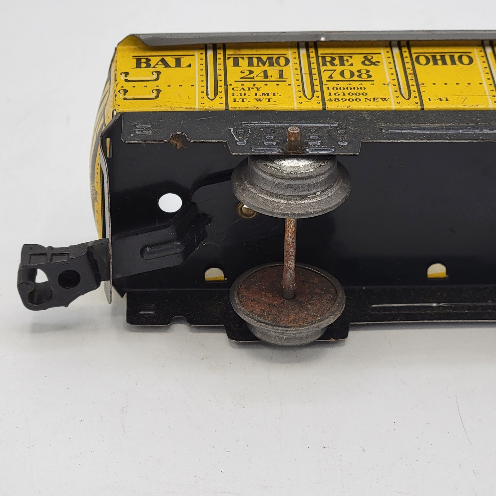 Marx Gondola Car Baltimore & Ohio O Gauge Yellow No. 241708 1950’s CLEAN
