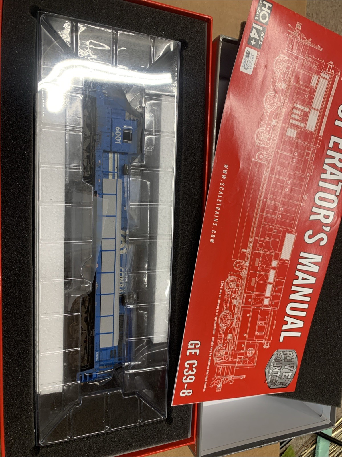 HO ScaleTrains C39-8 Conrail 6001 ESU DCC-sound Weathered CR NS CSX
