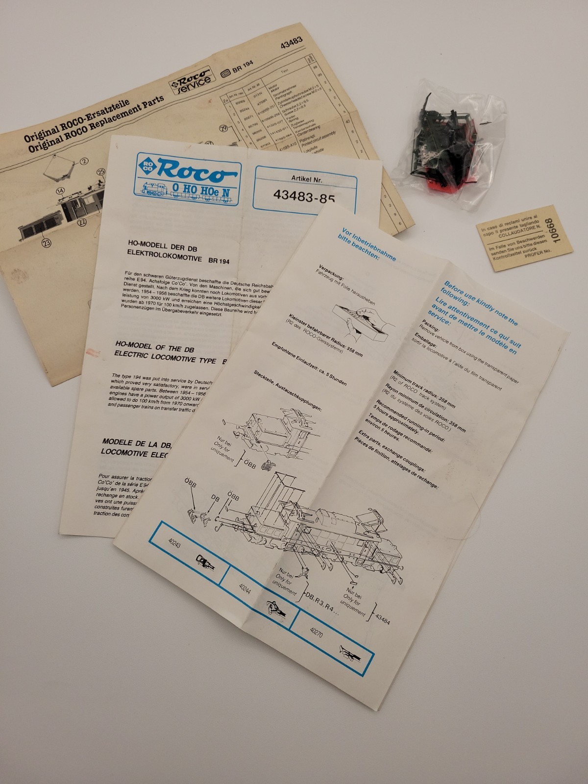 NEW IN BOX HO Roco 43483/ 04168 A Electric Locomotive DB BR 194