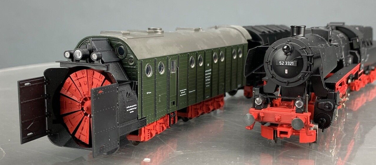HO Märklin 26830 BR 55 DB Snow Clearing Train w/Rotary Steam Snowplow HO1734