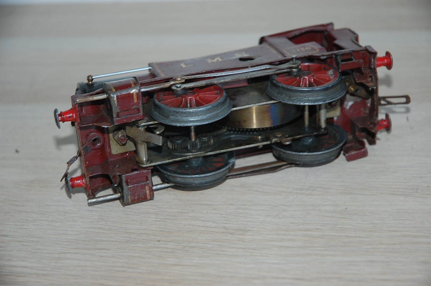 HORNBY O GAUGE CLOCKWORK No 1 SPECIAL TANK LOCOMOTIVE IN RED LMS LIVERY