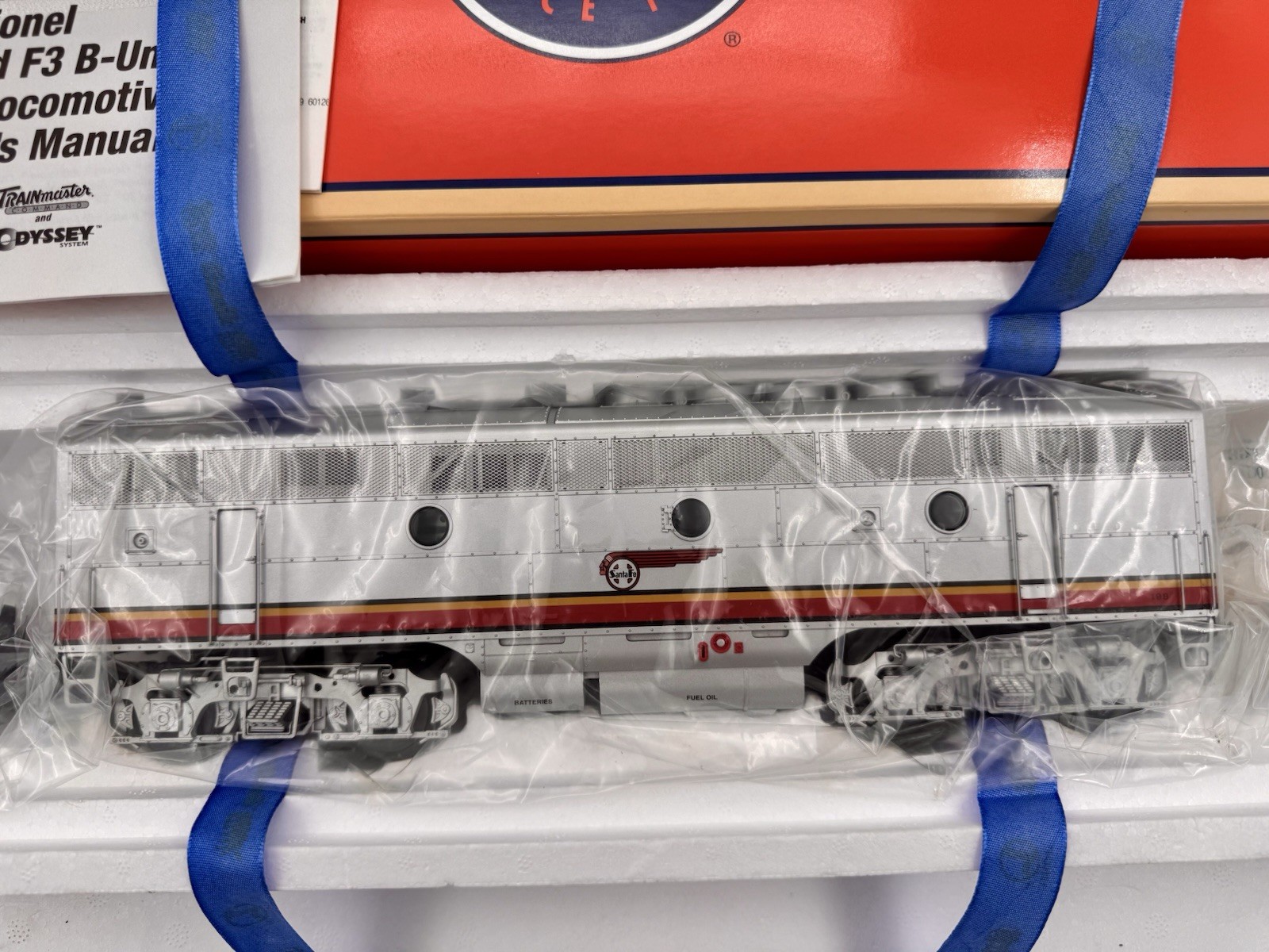 LIONEL SANTA FE SCALE TMCC F3 DIESEL POWERED B-UNIT #19-B 6-24562
