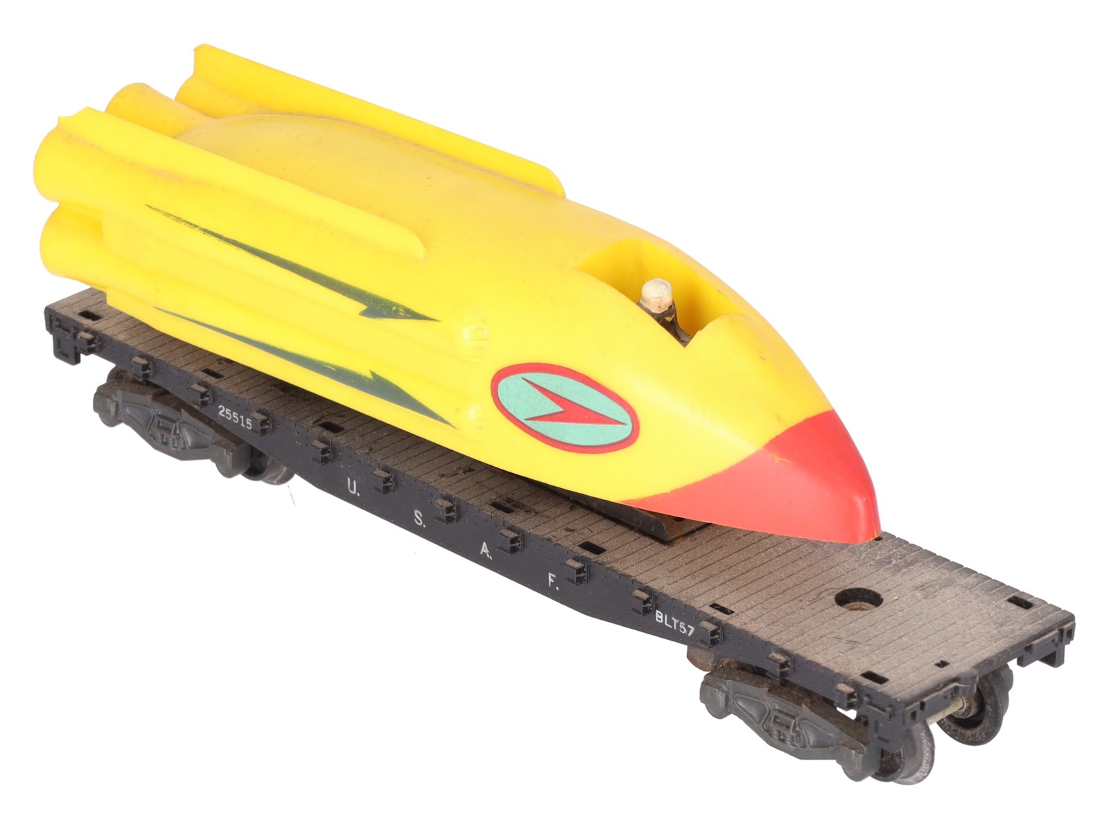 American Flyer 25515 Vintage S U.S.A.F. Flatcar with Motorized Rocket Sled