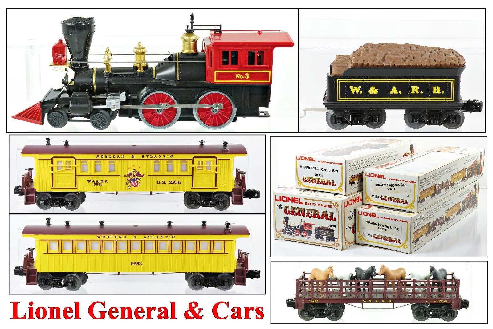 Lionel 6-8701 W&ARR 0-4-0 General Steam Loco & 3-Cars 1977 C9