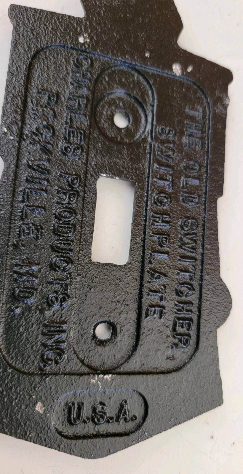 Vintage Cast Iron Steam Train Engine “The Old Switcher” Light Switch Plate Cover