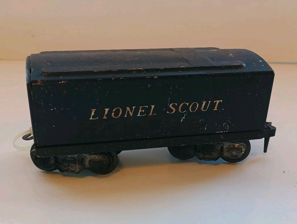 Postwar Lionel O Gauge Lionel Scout Tender Metal Tin Plate Black