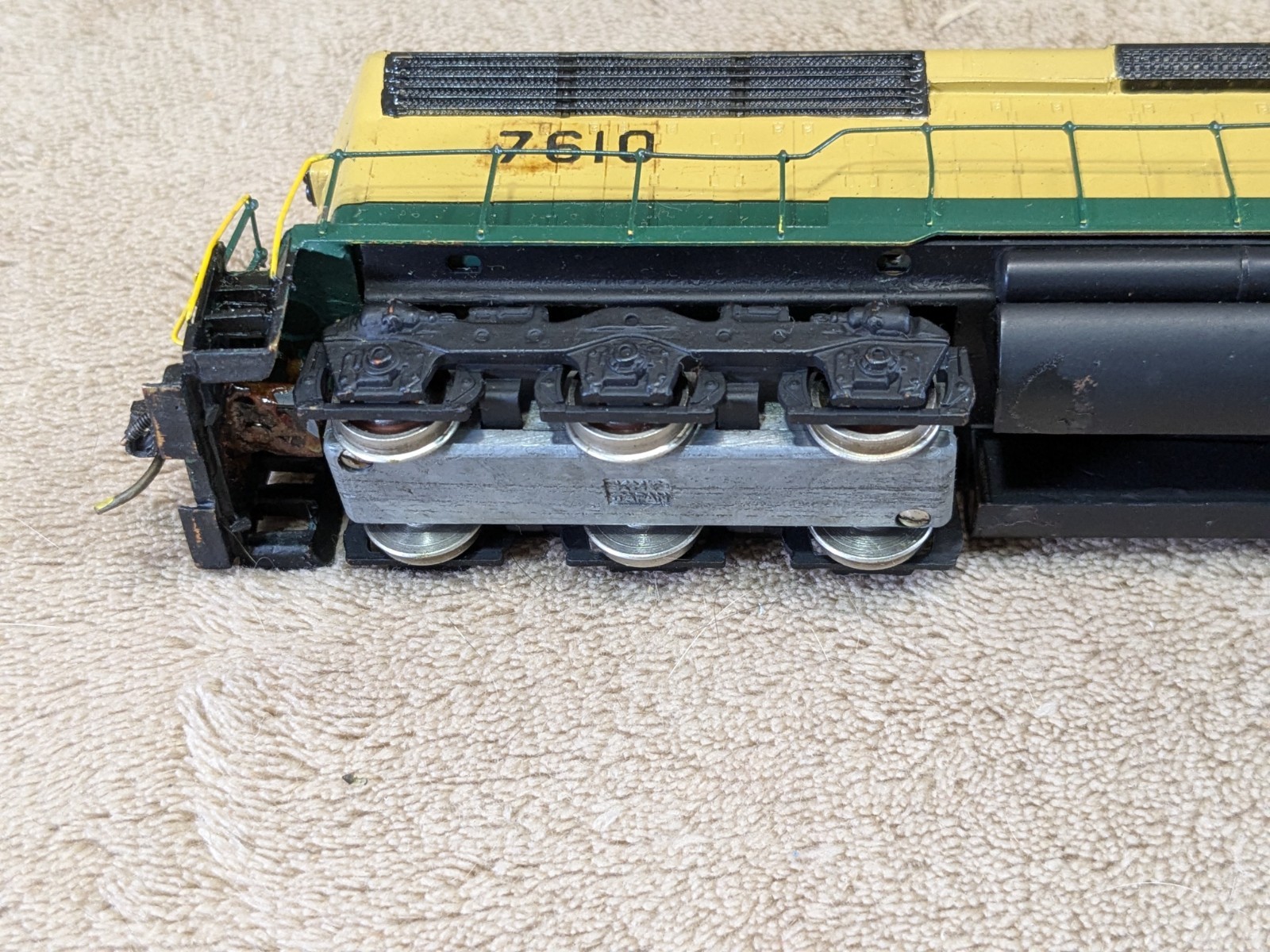 Alco HO Brass Model D-130 SD-45 Locomotive Painted Reading #7610