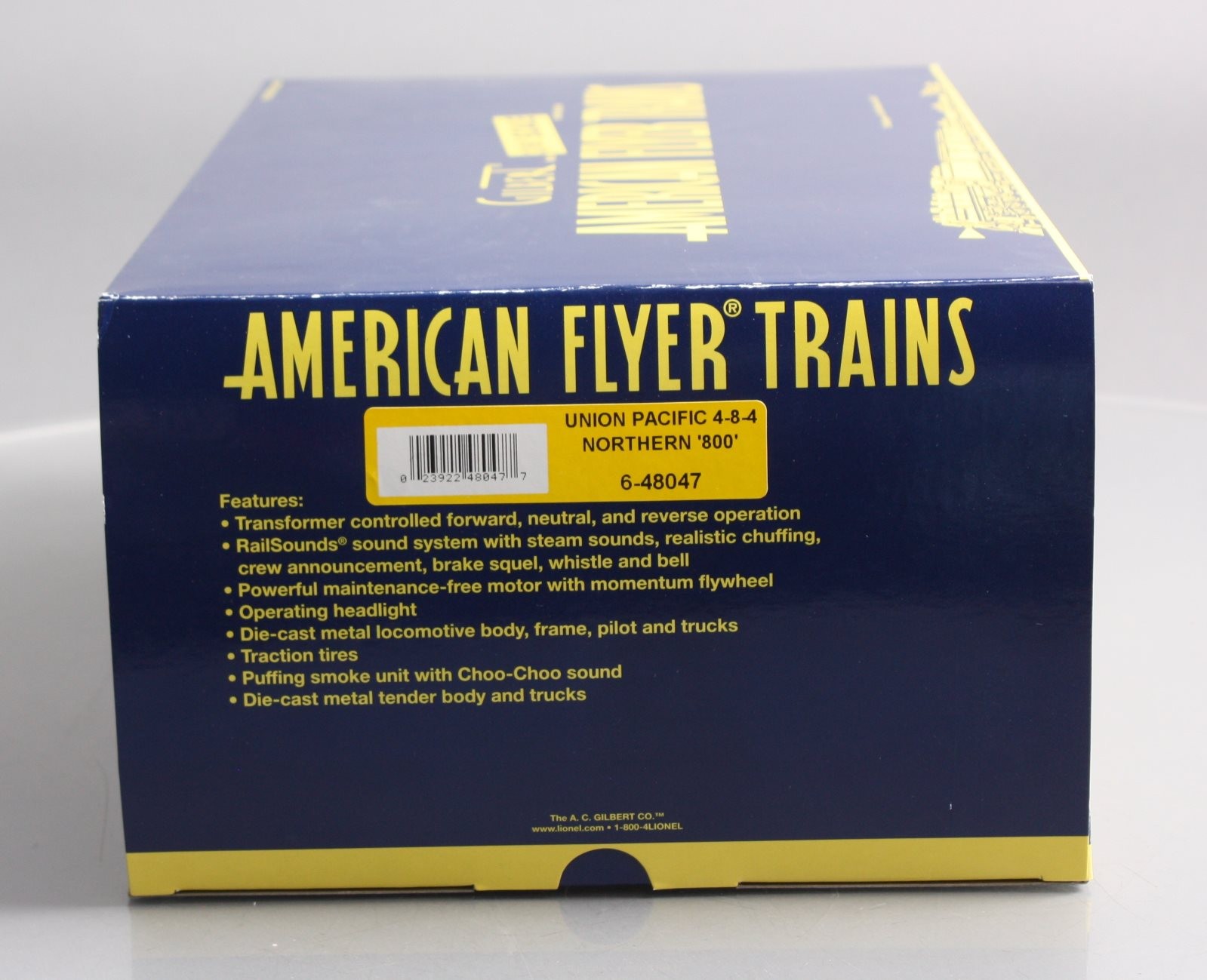 American Flyer 6-48047 S Union Pacific 4-8-4 Northern Steam Locomotive #800 LN