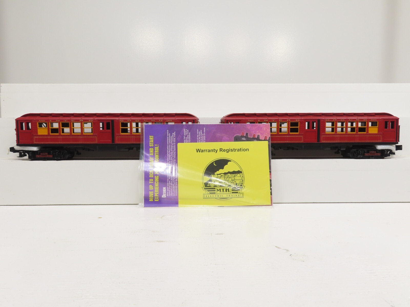 MTH 30-2448-3 Metropolitan (Red) 2 Car LO-V Add On Non Powered NIB