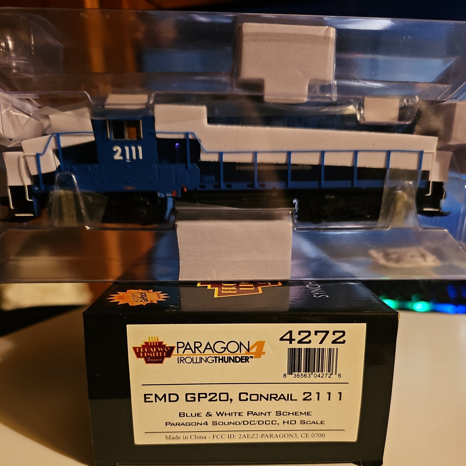 Broadway-Limited HO #4272 EMD GP20 Sound and DCC Paragon4 Conrail #2111