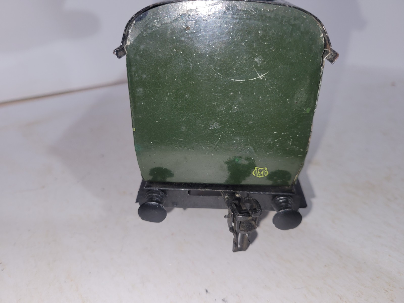 Prewar Märklin – 1-GAUGE “Kaiser Post” Car – postal rail car – green