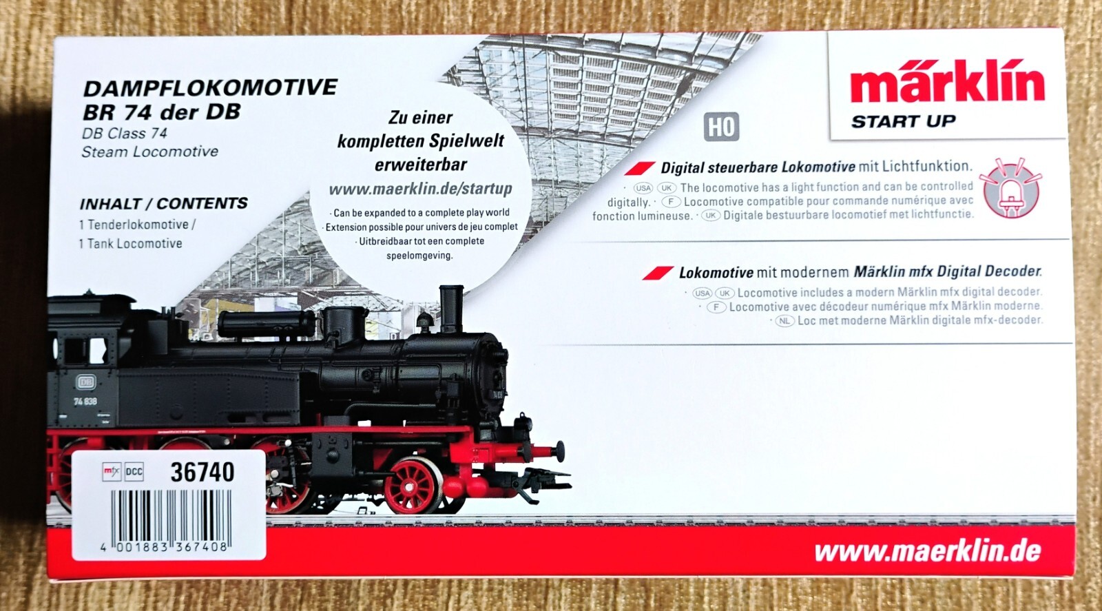 Marklin Märklin 36740 BR74 Steam Loco H0 New in Box – Free Shipping
