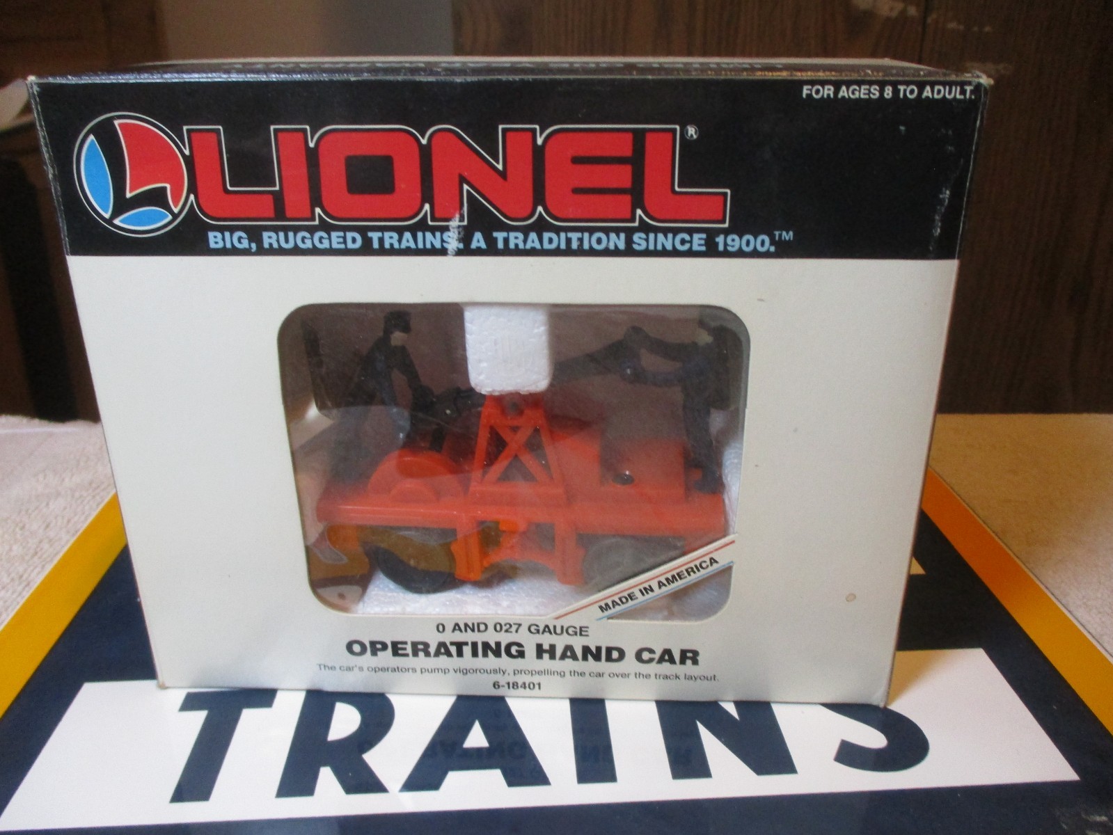 Vintage Lionel 6-18401 O Gauge Operating Workmen Hand Car LN/Box Tested Runs