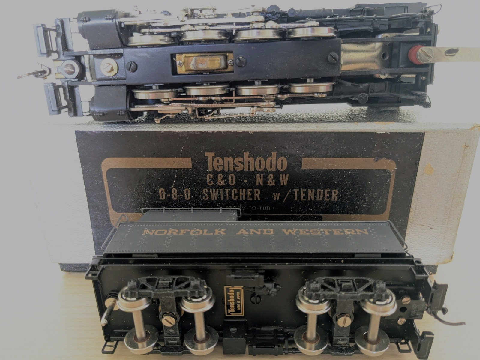 **L@@K! BRASS C&O N&W 0-8-0 STEAM LOCO TENSHODO PFM HO **RUNS G@@D **SUPER NICE!