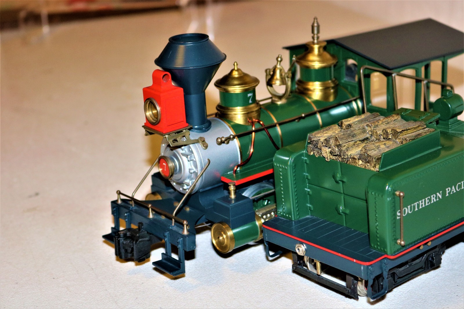 @@@ MINTISH RARE G scale Brass DELTON Southern Pacific GREEN SP 0-4-0 #7 Ser#114