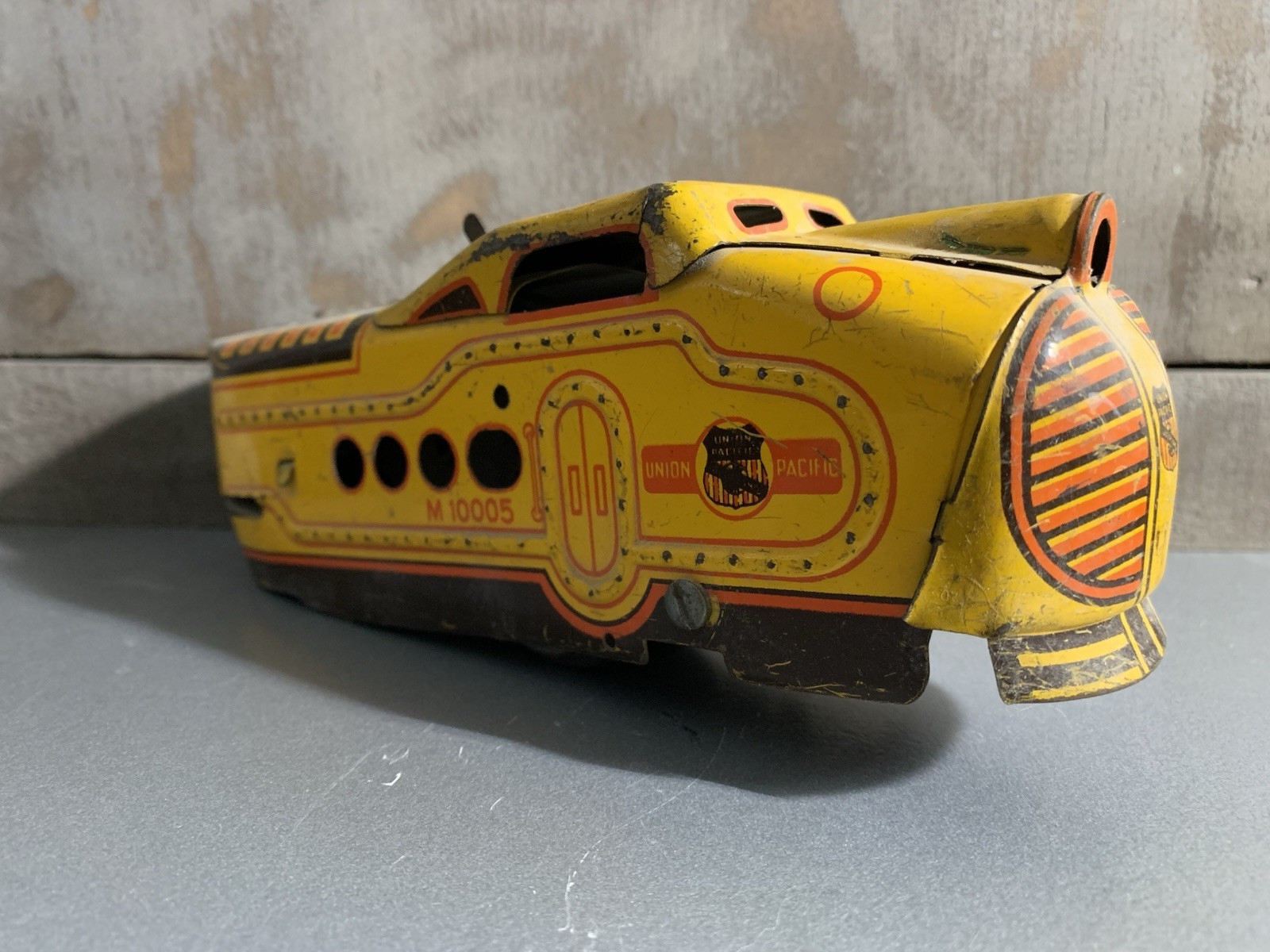 Tin Marx Train M10005 Union Pacific Engine Toy Used And Restoration Ready