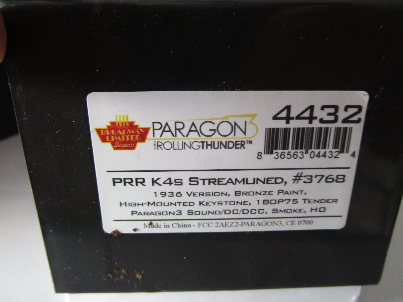 HO Broadway Ltd 4432 PRR K4s Streamlined #3768 DC/DCC Paragon 3 Sound (Bronze)