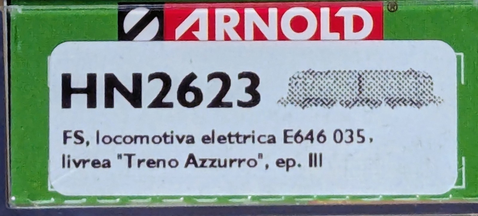 ARNOLD FS TREINITALIA LOCOMOTIVE E646 035 ARTICULATED N SCALE ITALY HN2623 KATO