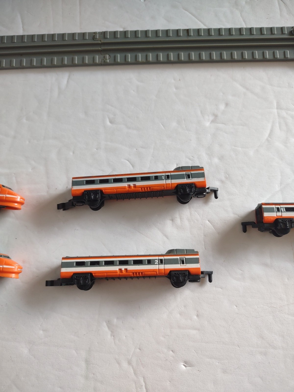 MICRO MACHINES MINIATURE 5 CAR TGV HIGH SPEED BULLET TRAIN PASSENGER ENGINE 1989