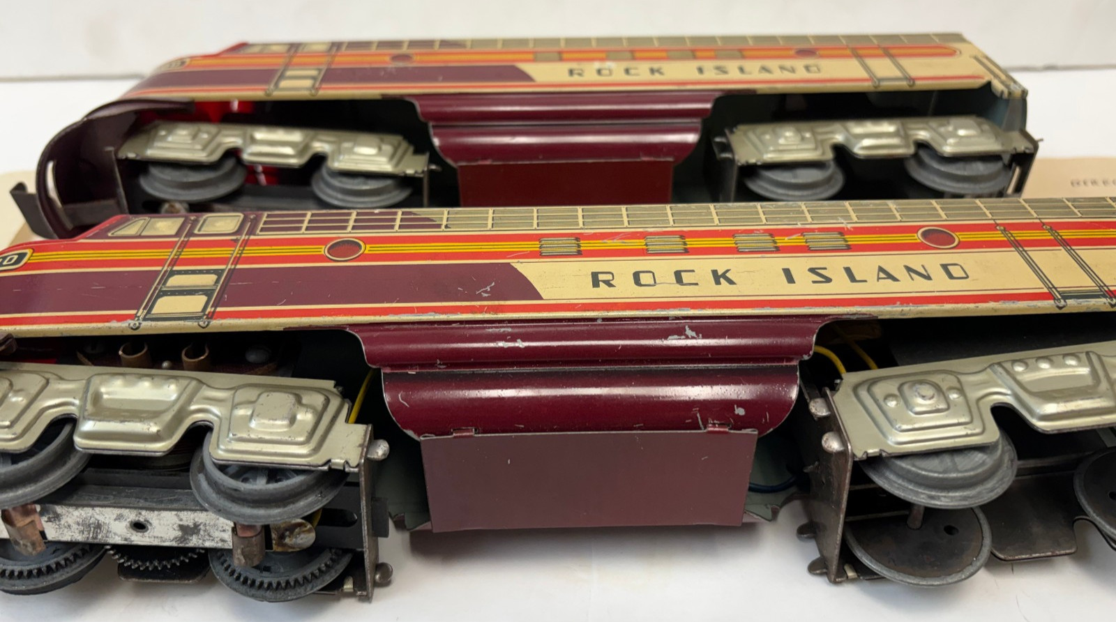 Unique Art O Gauge Rock Island 2000 Diesel Set Superb Condition Lionel Compadabl
