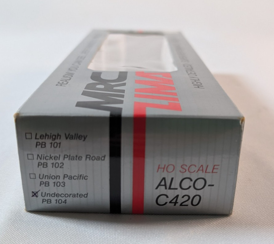 MRC Lima HO Scale ALCO C420 PB104 Undecorated Diesel Locomotive Boxed