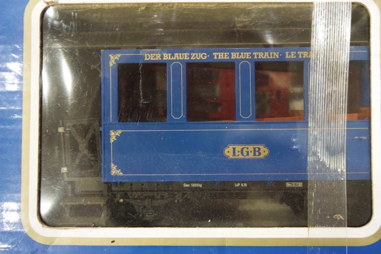 Vintage LGB G Scale The Blue Train 20301 Set West Germany Untested Great Shape