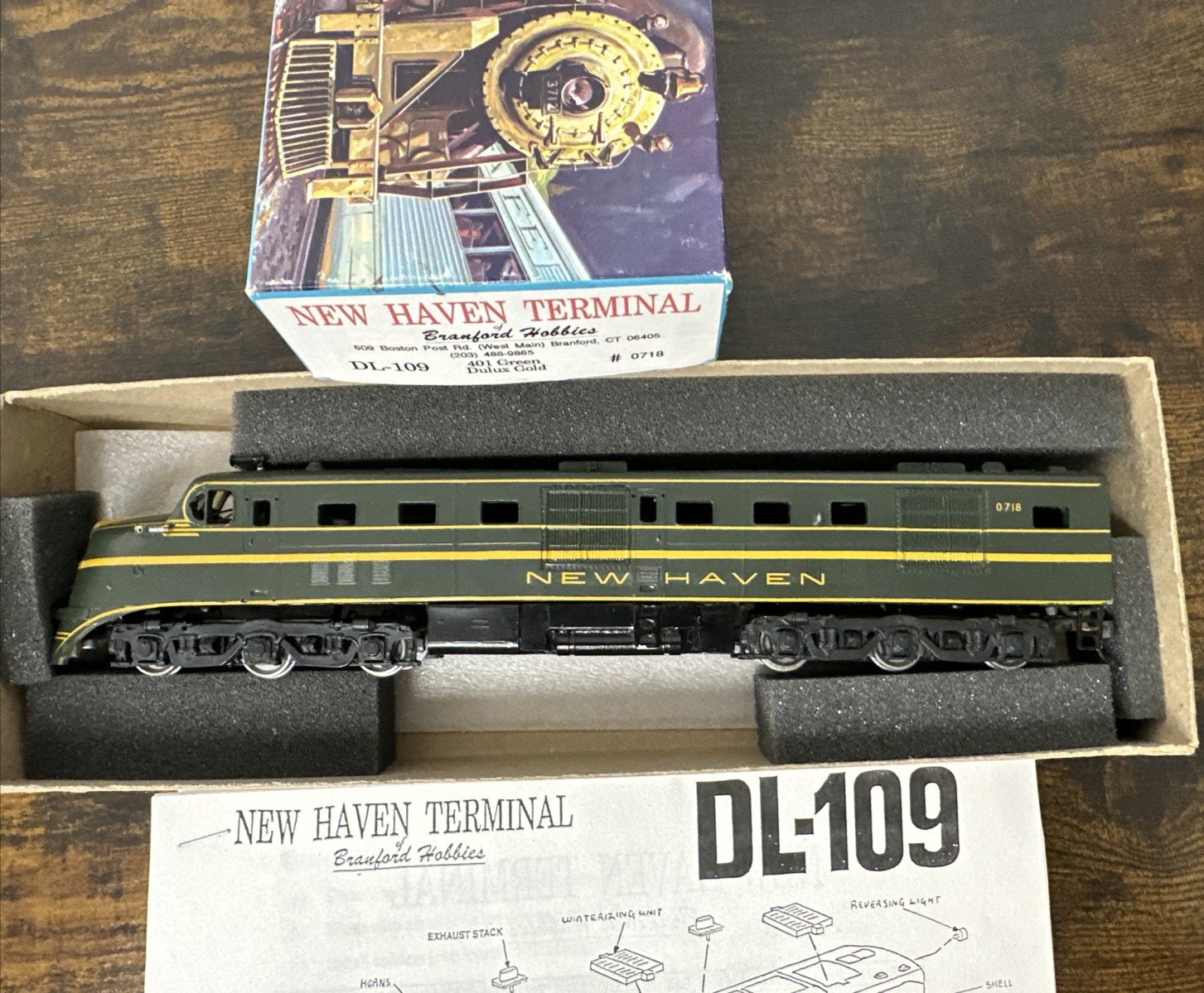 New Haven Terminal of Branford Hobbies HO #0718 ALCO DL-109 New Haven #401
