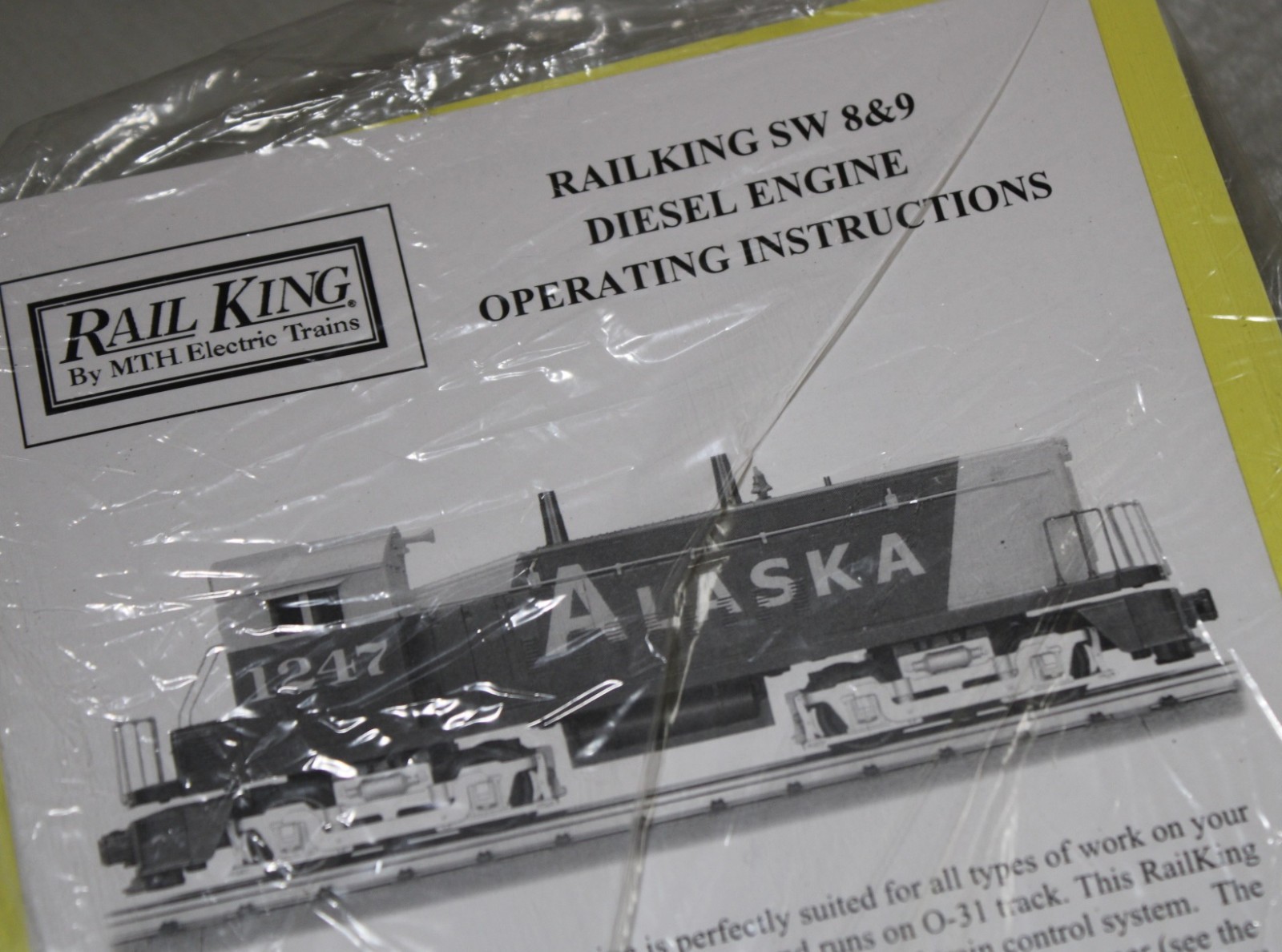 MTH RAIL KING O Gauge ENGINE LOCOMOTIVE DIESEL ALASKA SW-9 SWITCHER #1247