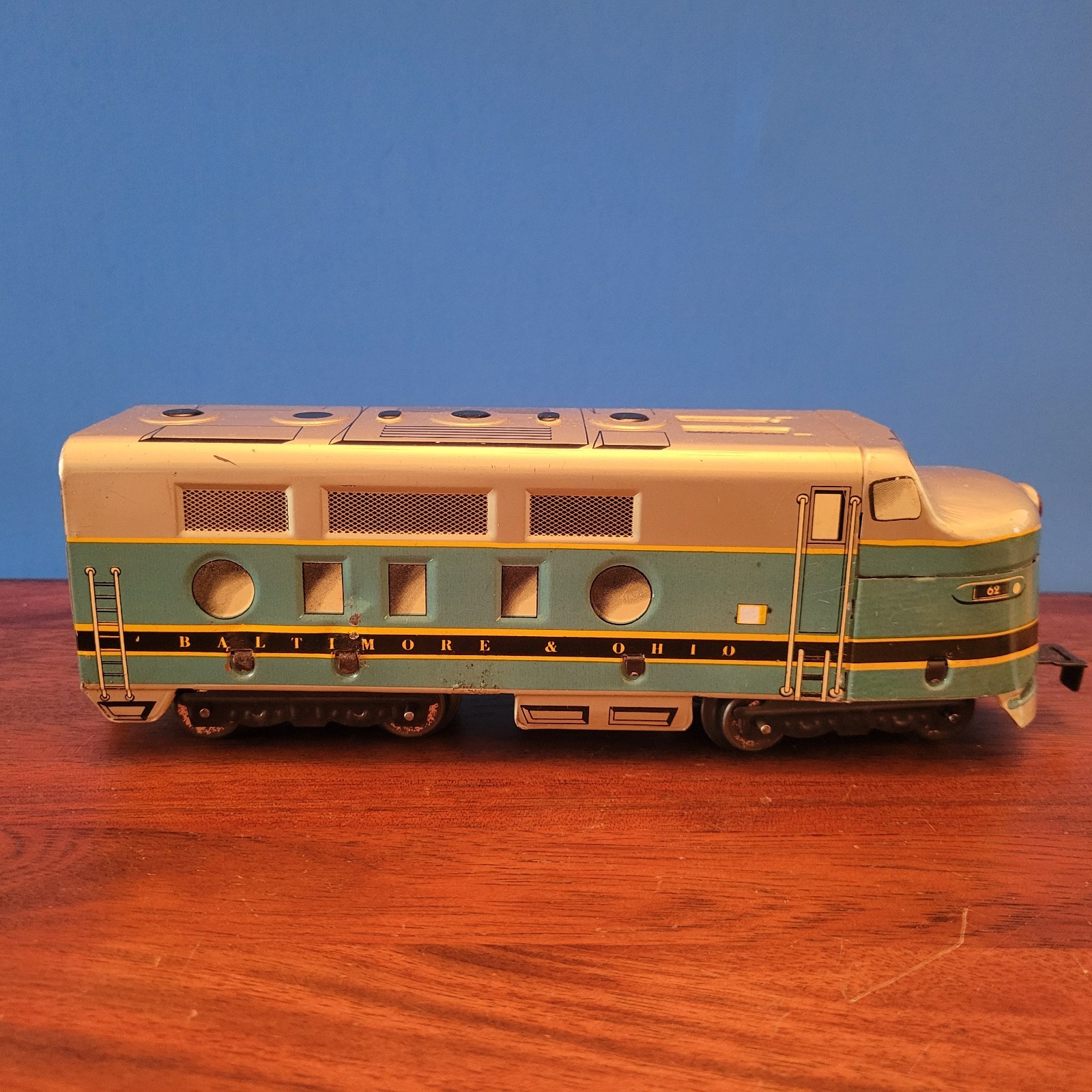 Marx O Gauge 9554 Tin Baltimore & Ohio AA Diesel Locomotive Freight Set