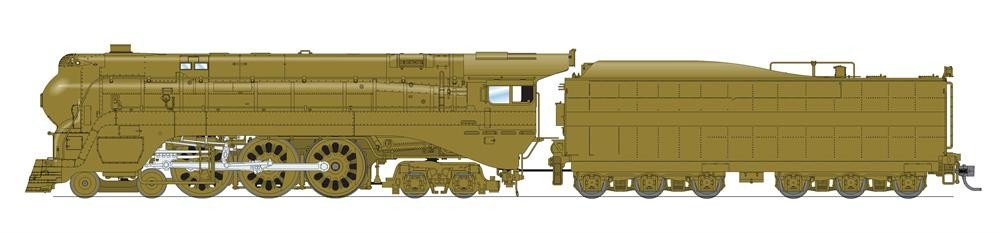 Ho 7356 ATSF Blue Goose, Unlettered, Painted Brass, Paragon4 Sound/DC/DCC, Smoke