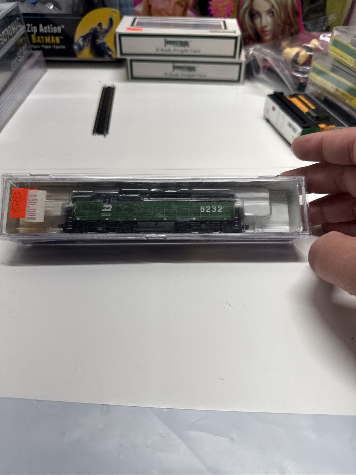 LIFE LIKE N Scale 7740 Burlington Northern BN SD7 #6232 DC Green READ Untested